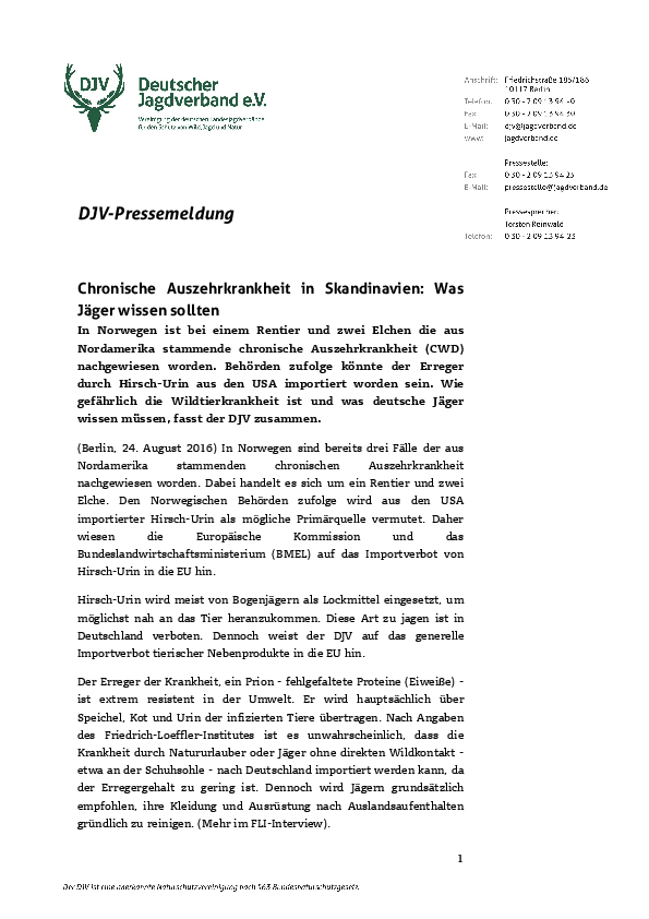 DJV Pressemeldung zur CWD pdf-preview