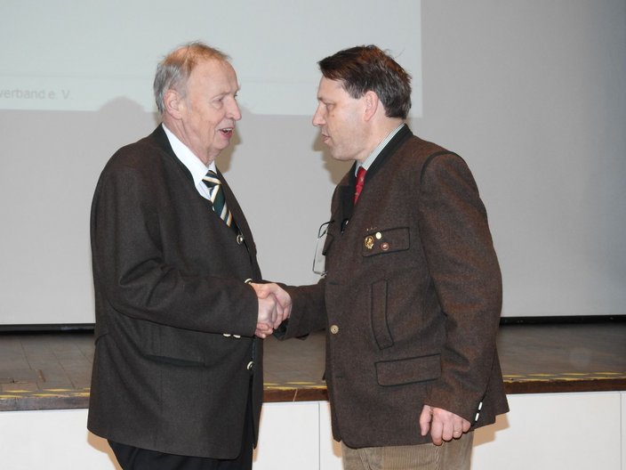 v. l. ehemaliger JGHV Präsident Werner Horstkötter, Karl Walch (Foto: Rasso Walch)