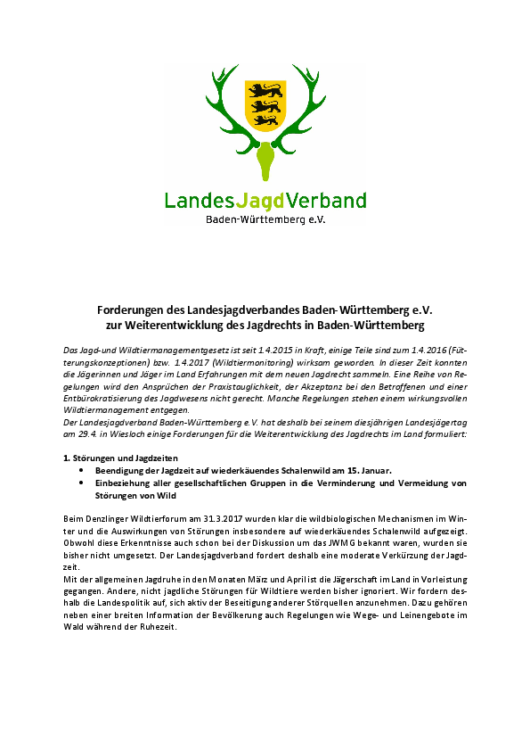 Forderungen LJV an Landespolitik pdf-preview